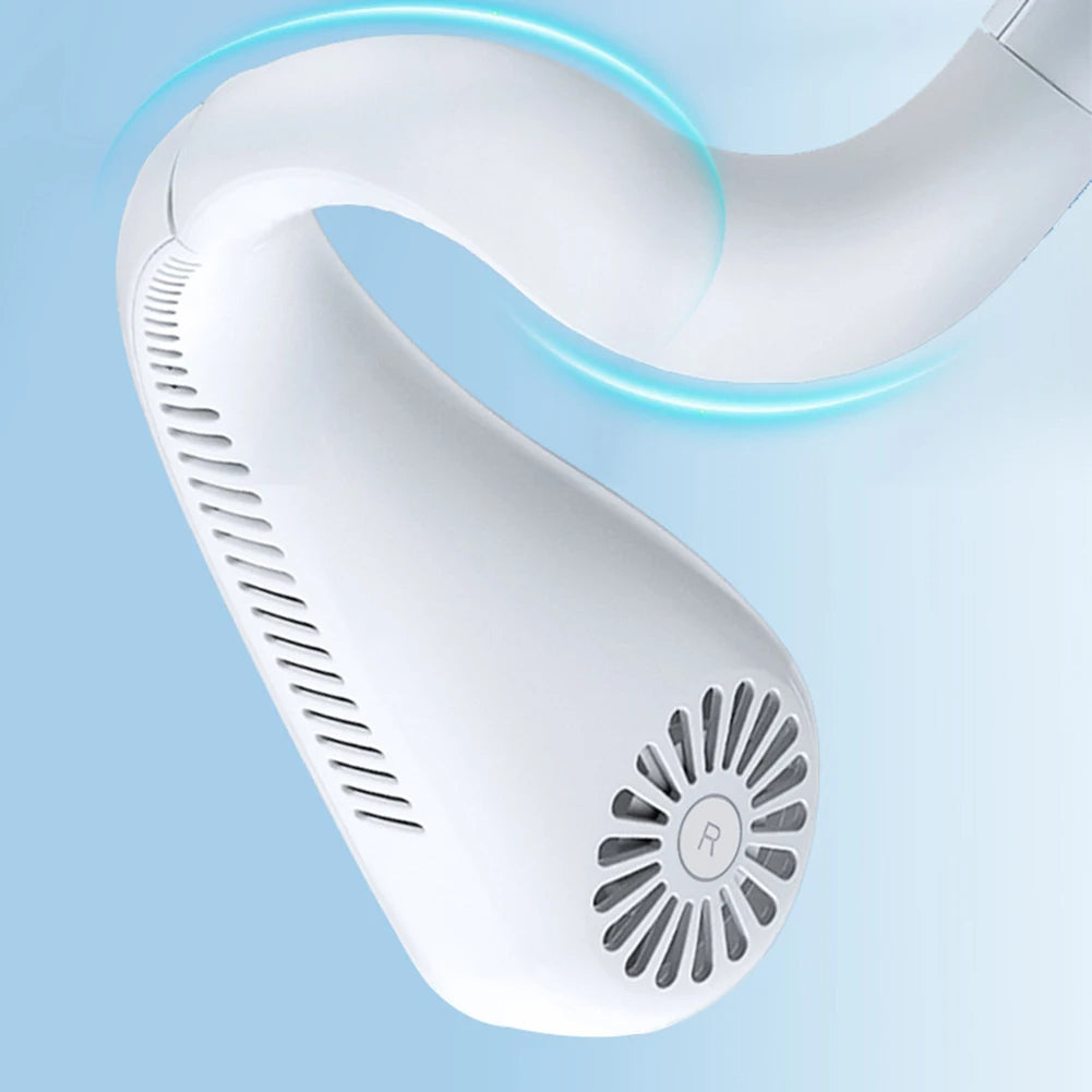Ventilador de Cuello Portátil Sin Aspas – Recargable, Ligero y Silencioso