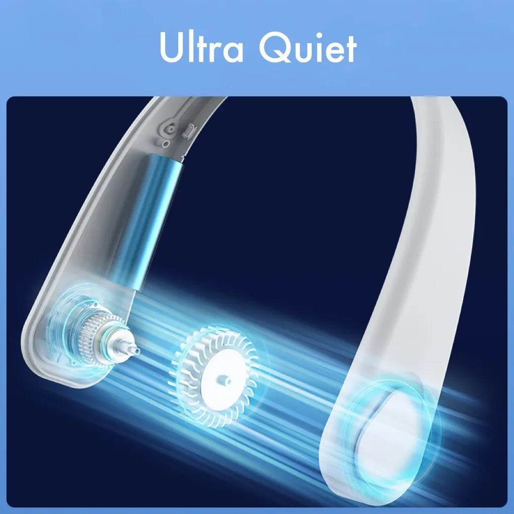Ventilador de Cuello Portátil Sin Aspas – Recargable, Ligero y Silencioso