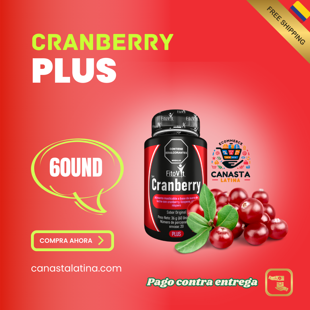 Cranberry - Suplemento Natural para Salud Urinaria y Prostática con Antioxidantes