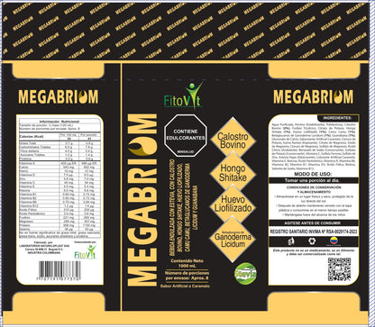 Mega Briom X 1000 ML - Suplemento para Energía y Refuerzo Inmunológico con Superalimentos