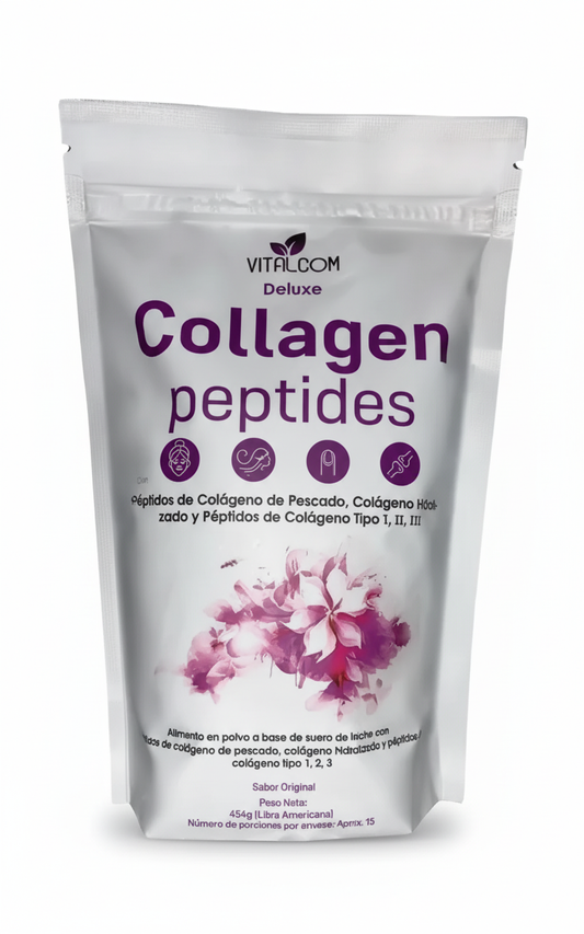 DELUXE Colágeno Piel y Articulaciones con Péptidos de Pescado Hidrolizado Tipo I, II y III