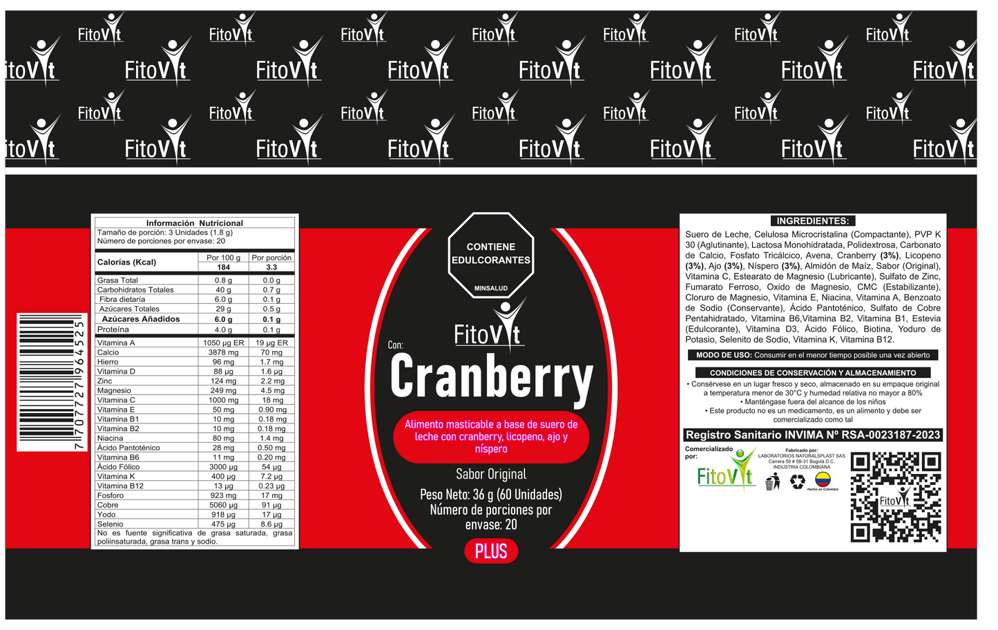 Cranberry - Suplemento Natural para Salud Urinaria y Prostática con Antioxidantes